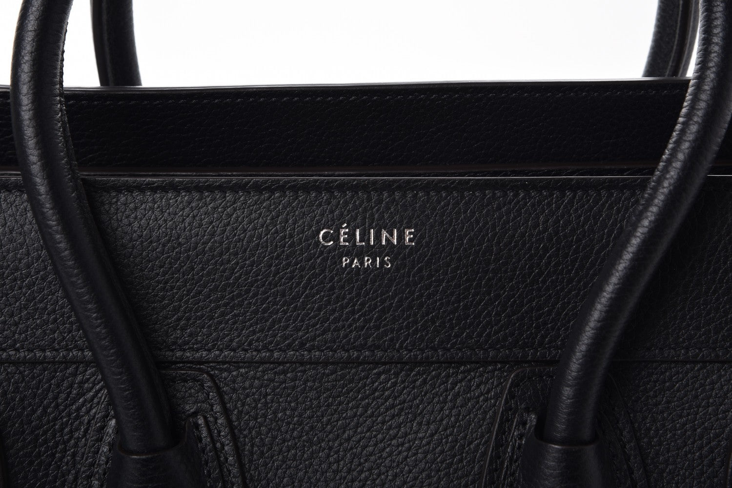 Celine Drummed Calfskin Micro Luggage Black 7 of 11