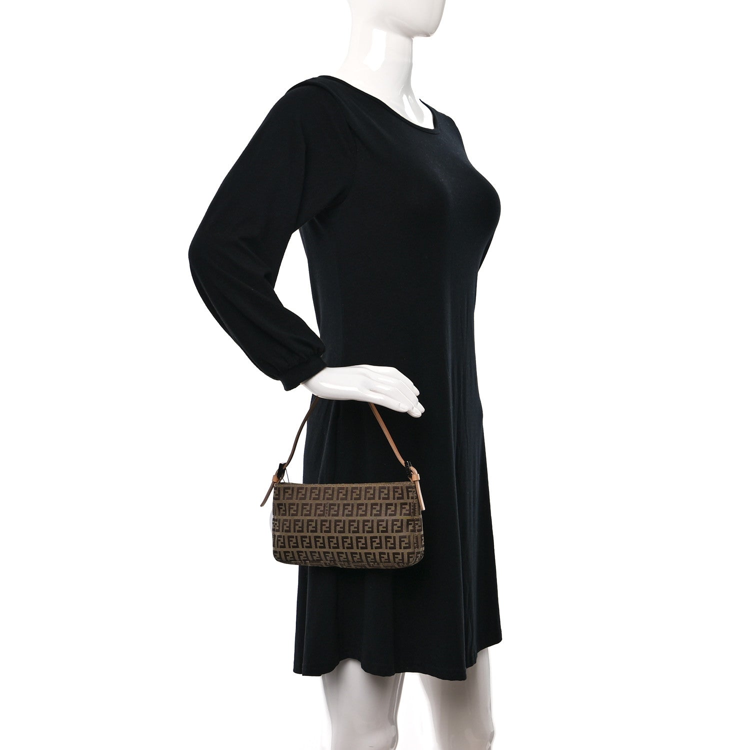 Fendi Zucchino Pochette Beige 3 of 7