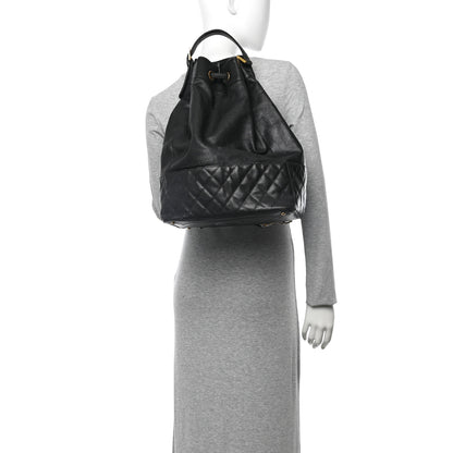 Chanel Caviar Quilted Drawstring Backpack Black 2 of 15
