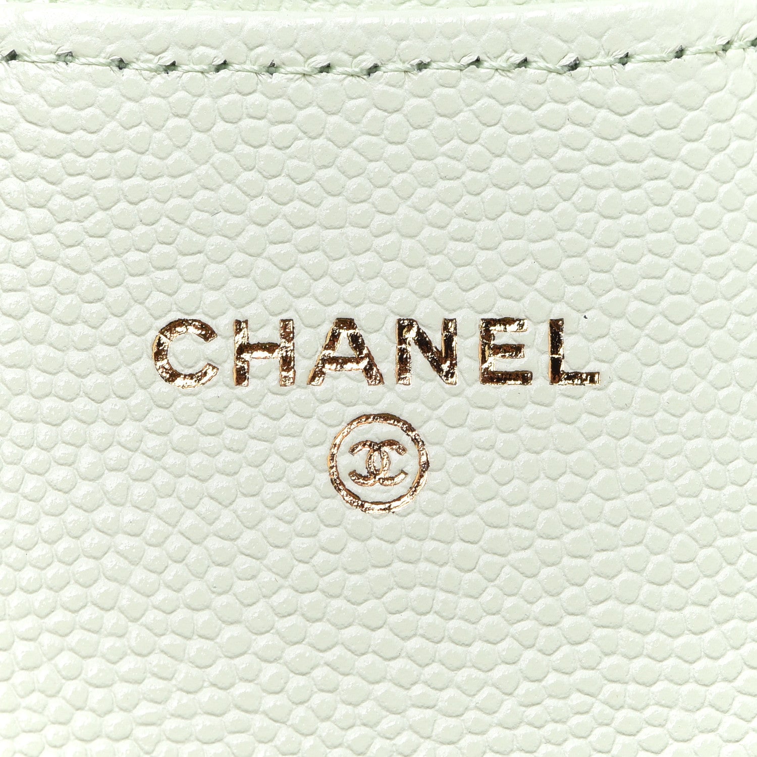 Chanel Caviar Quilted Flap Card Holder Wallet Light Green 6 of 10