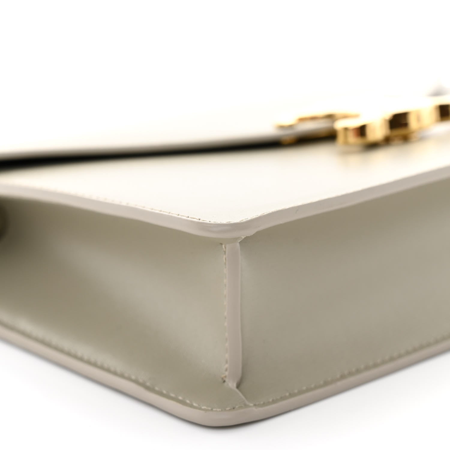 Celine Shiny Calfskin Triomphe Margo Wallet on Chain Green Clay 9 of 10
