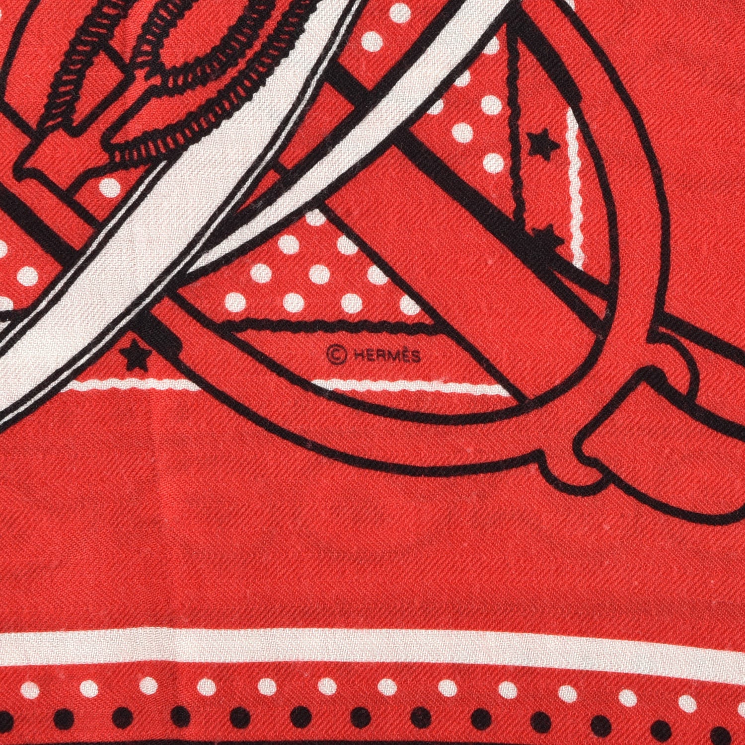 Hermes Silk Cashmere Grand Manege Bandana Shawl 140 3 of 5