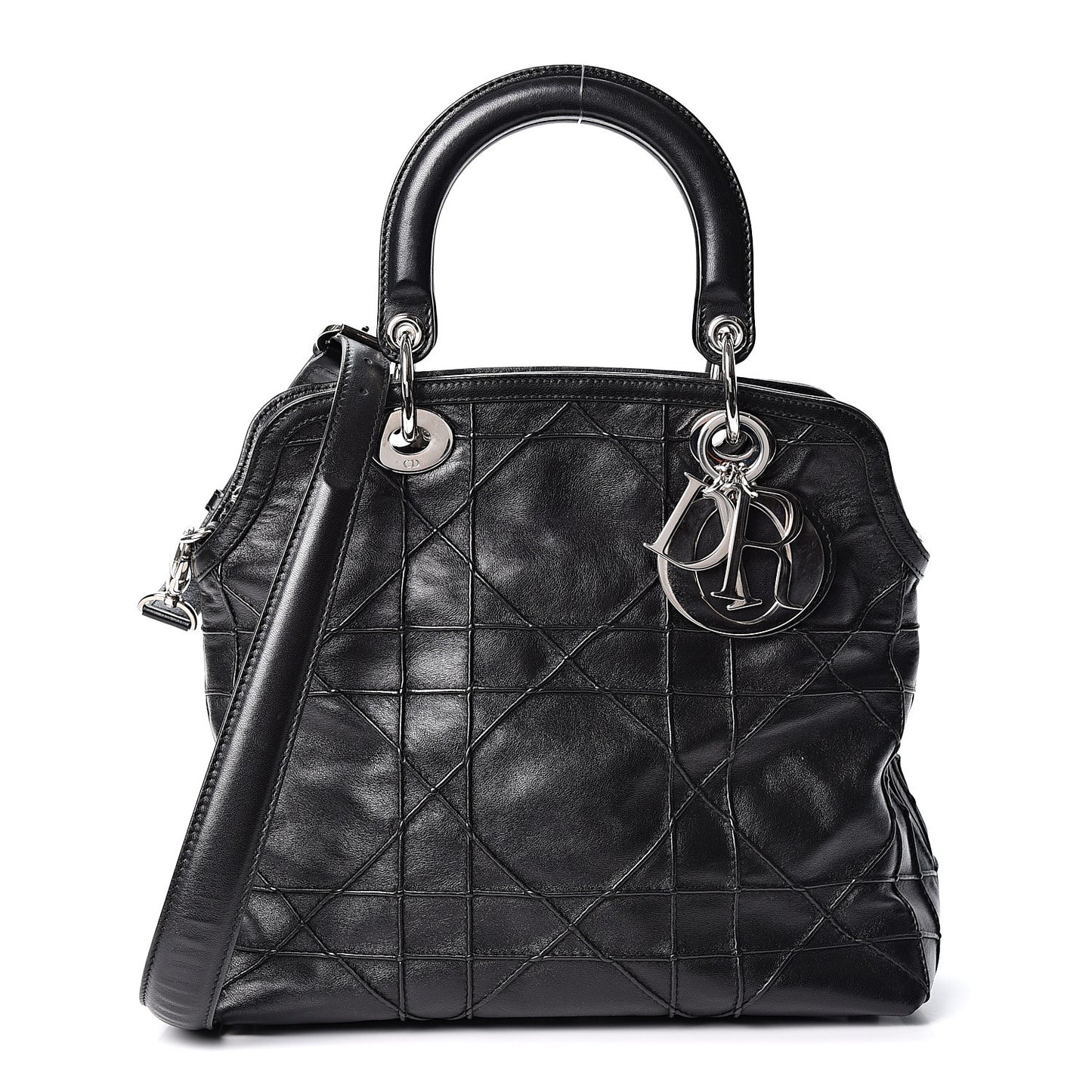 Lambskin Cannage Medium Granville Tote Black