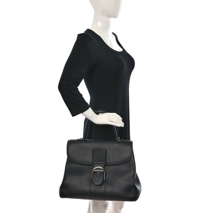 Delvaux Grained Calfskin GM Brillant Satchel Black 2 of 19