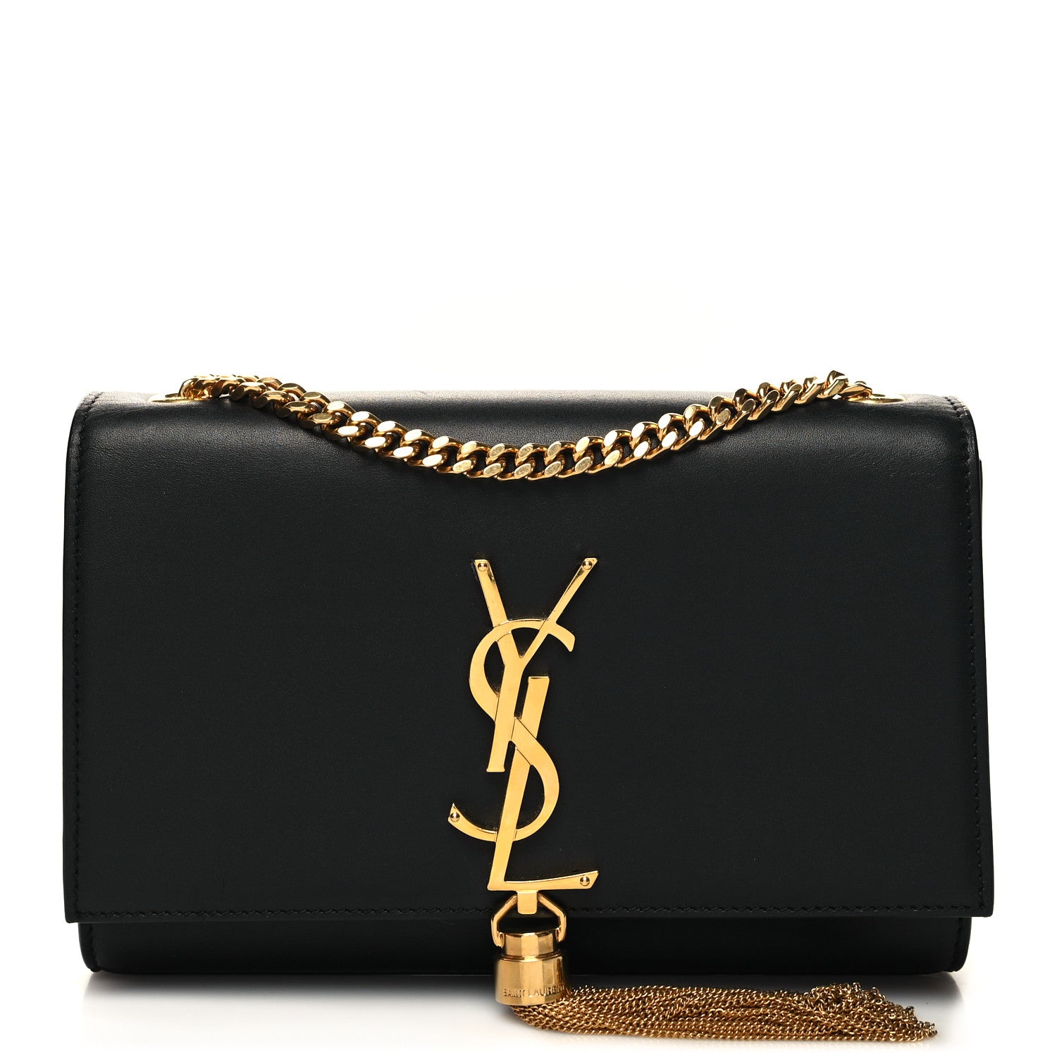 Saint Laurent Calfskin Small Classic Monogram Kate Tassel Satchel Black 1 of 10