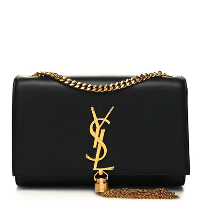 Saint Laurent Calfskin Small Classic Monogram Kate Tassel Satchel Black 1 of 10