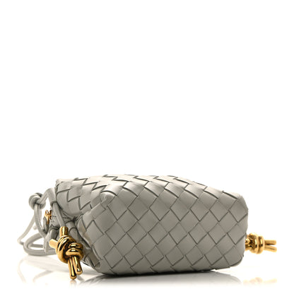 Bottega Veneta Polished Nappa Intrecciato Metallic Knot Mini Loop Camera Bag Sterling 4 of 9