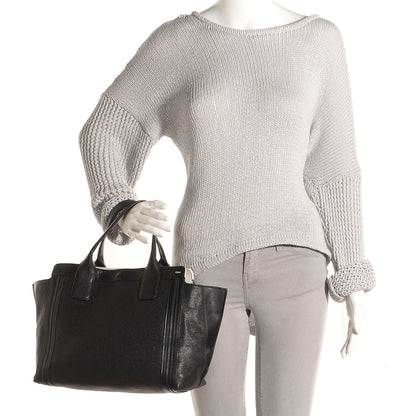 Chloe Calfskin Small Alison East West Tote Black White 2 of 6