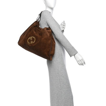 Gucci Suede Large Blondie Tote Brown 2 of 12
