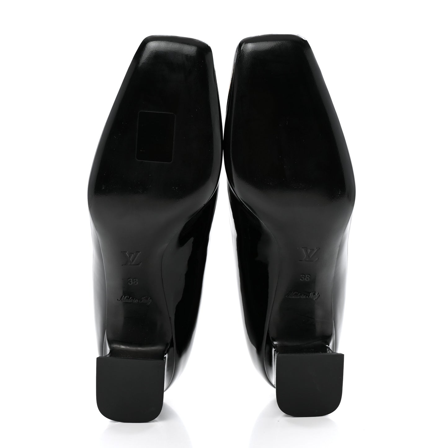 Patent Calfskin Madeleine Pumps 38 Black
