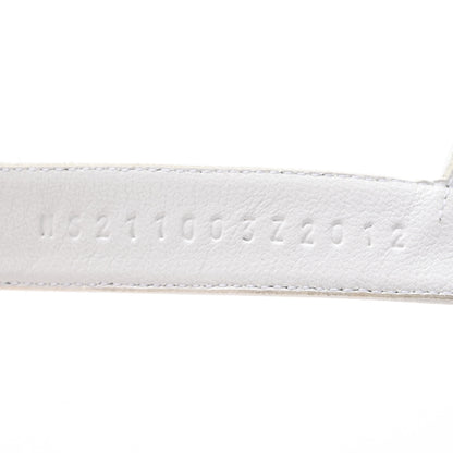 Hermes Calfskin Cristal Sandals 39 White 9 of 11