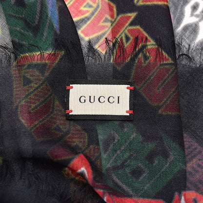 Gucci Modal Silk Loved Scarf Black 4 of 4