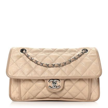 Chanel Caviar Quilted Large French Riviera Flap Beige 1 of 9