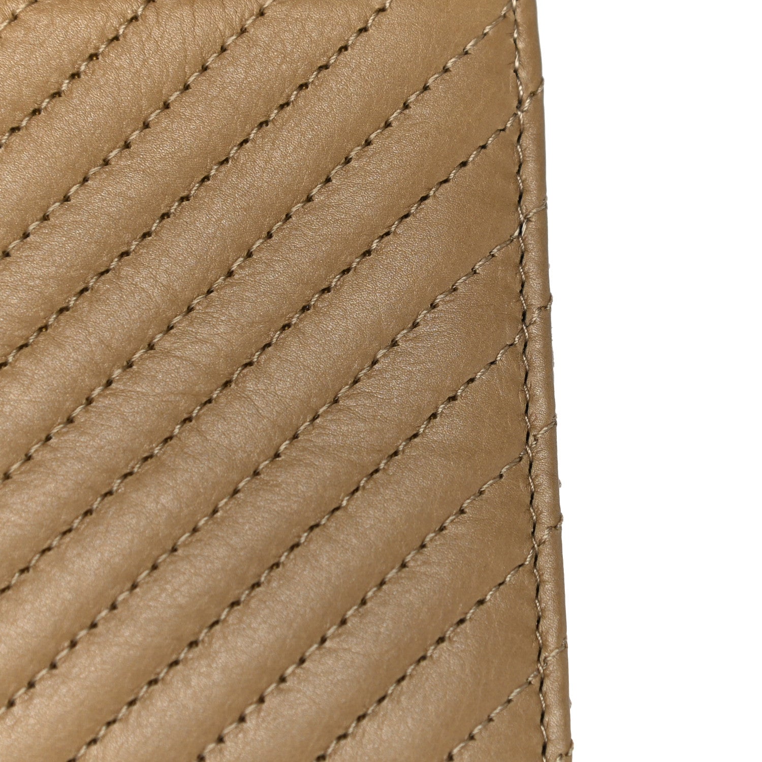 Chanel Aged Calfskin Chevron Quilted Flap Card Holder Beige 13 of 16