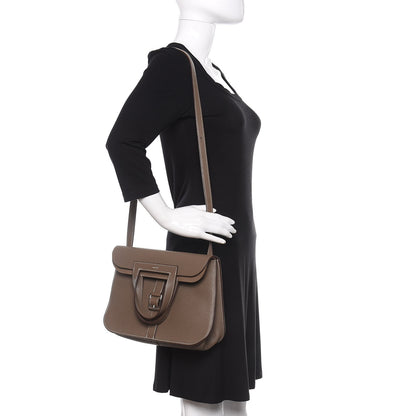 Hermes Taurillon Clemence Halzan 31 GM Etoupe 2 of 11