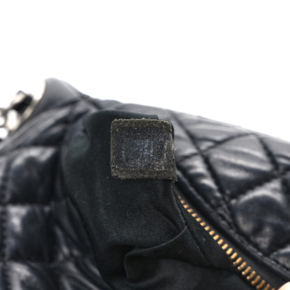 Chanel Lambskin Quilted Banane Waist Bag Fanny Pack Black 6 of 10