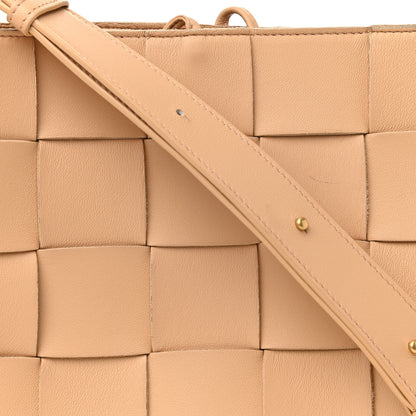 Bottega Veneta Lambskin Maxi Intrecciato Cassette Messenger Almond 9 of 16