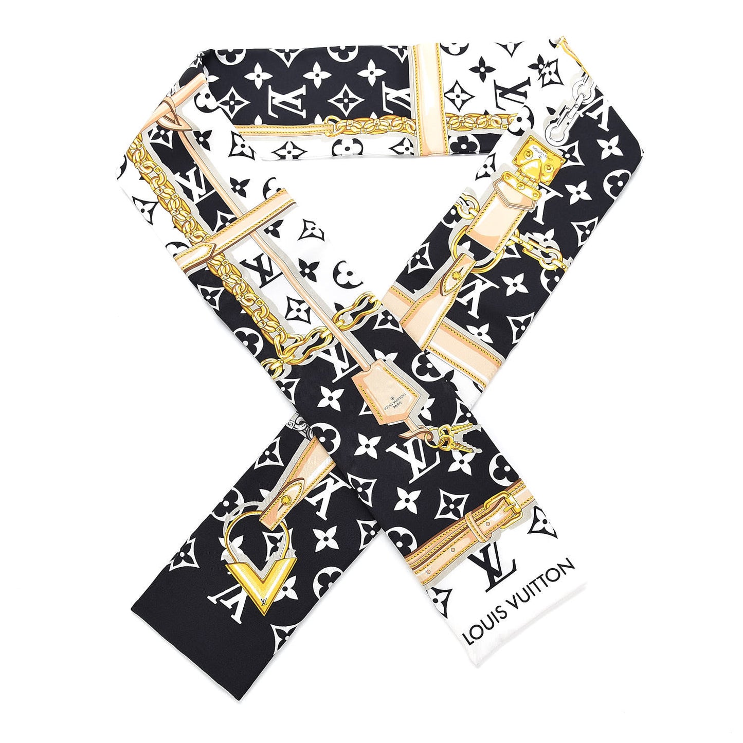 Silk Monogram Confidential Bandeau Black