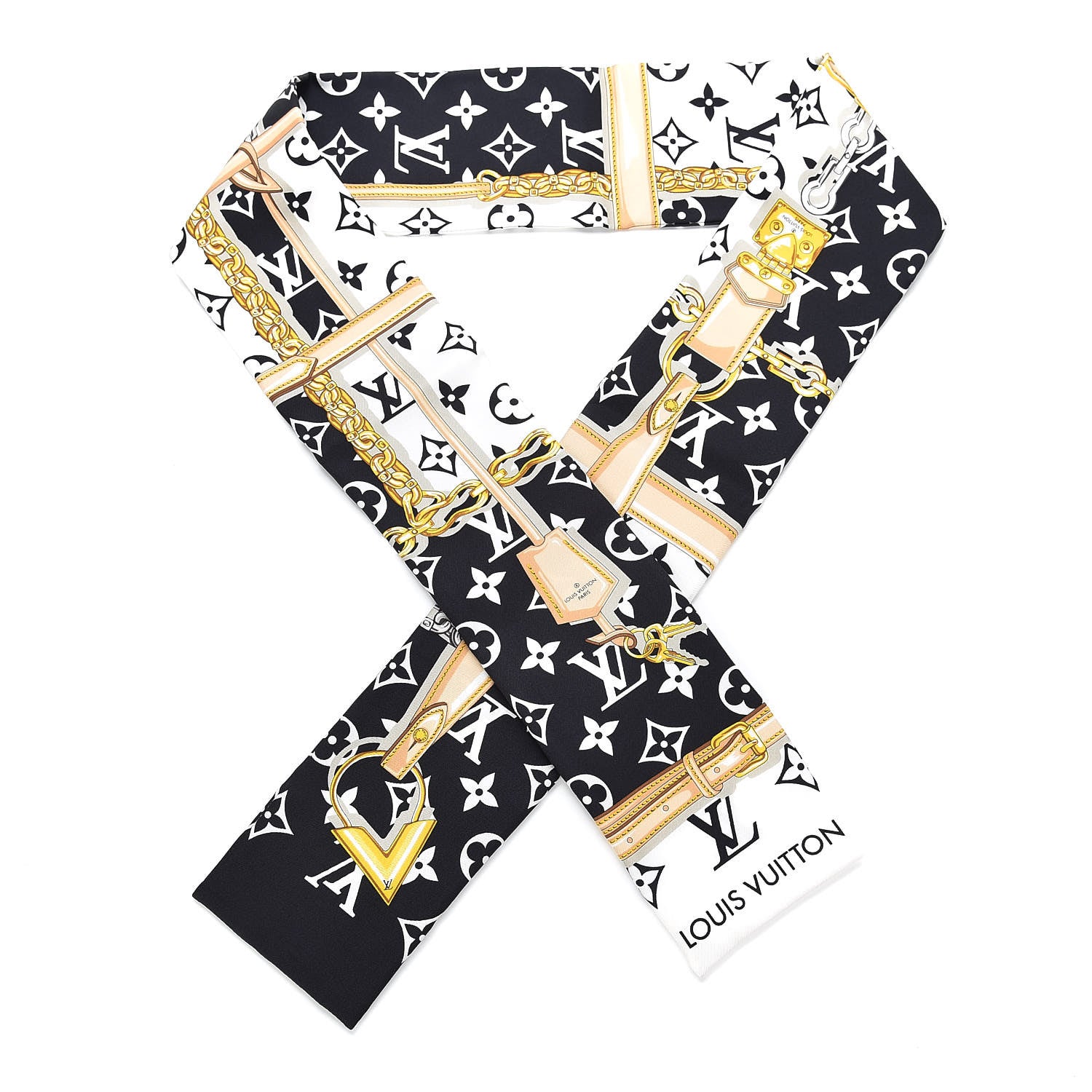Louis Vuitton Silk Monogram Confidential Bandeau Black 1 of 5