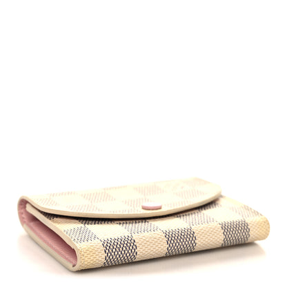 Louis Vuitton Damier Azur Rosalie Coin Purse Rose Ballerine 4 of 7