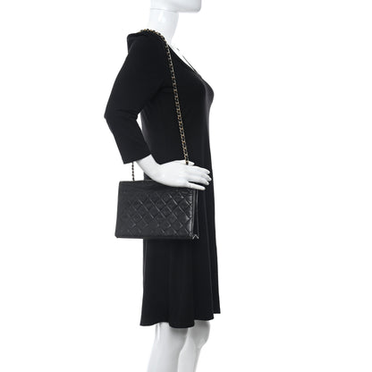 Chanel Lambskin Quilted CC Small Single Flap Black 2 of 14