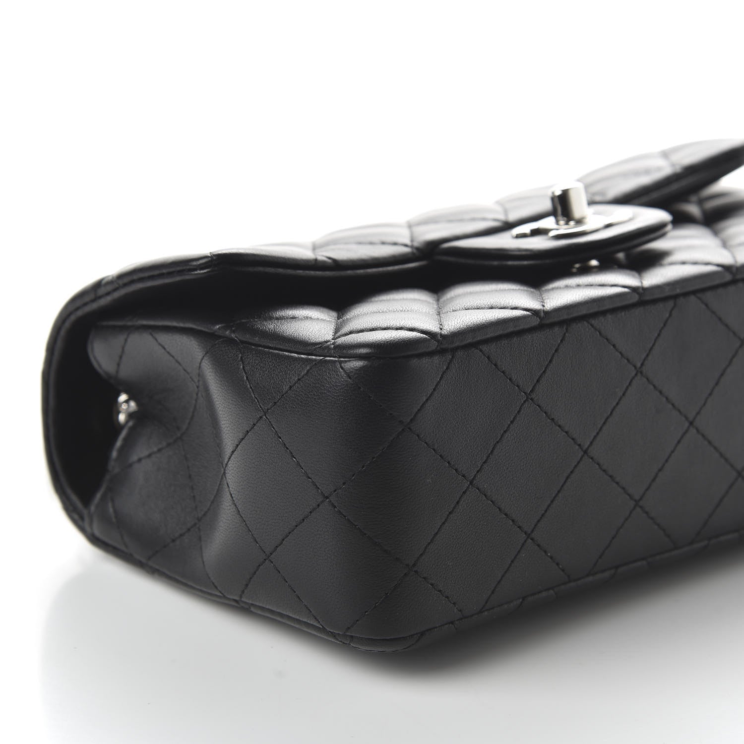 Chanel Lambskin Quilted Mini Rectangular Flap Black 6 of 11