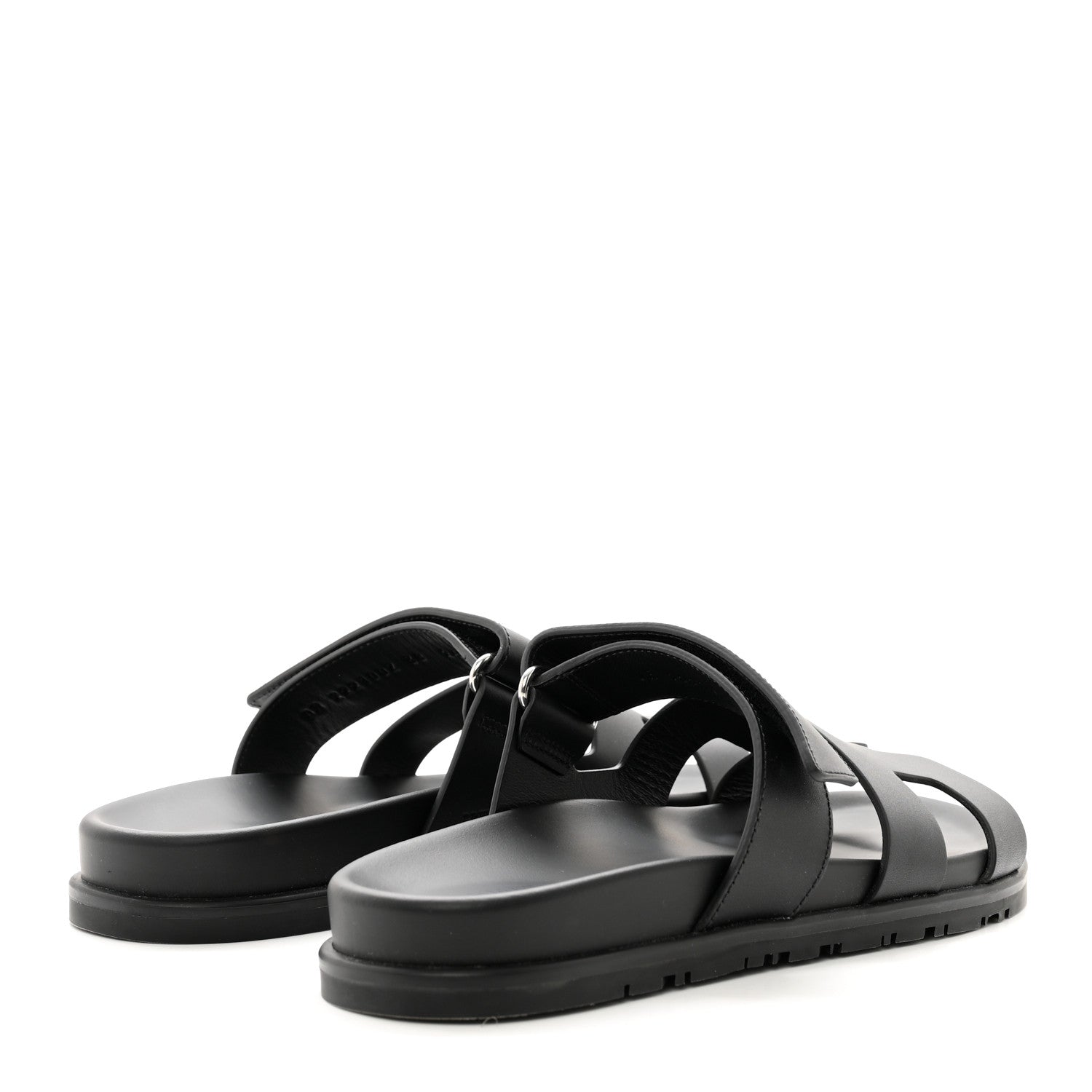 Hermes Calfskin Womens Chypre Sandals 38 Black 4 of 9
