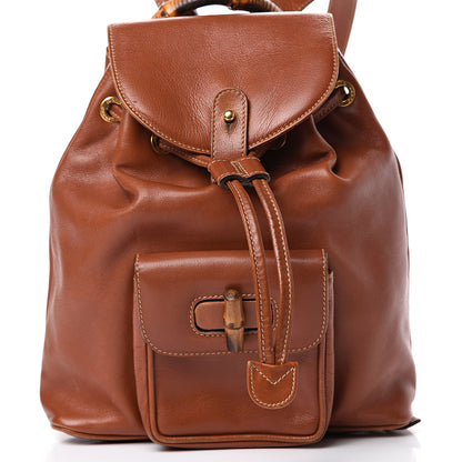 Gucci Calfskin Bamboo Backpack Brown 8 of 18