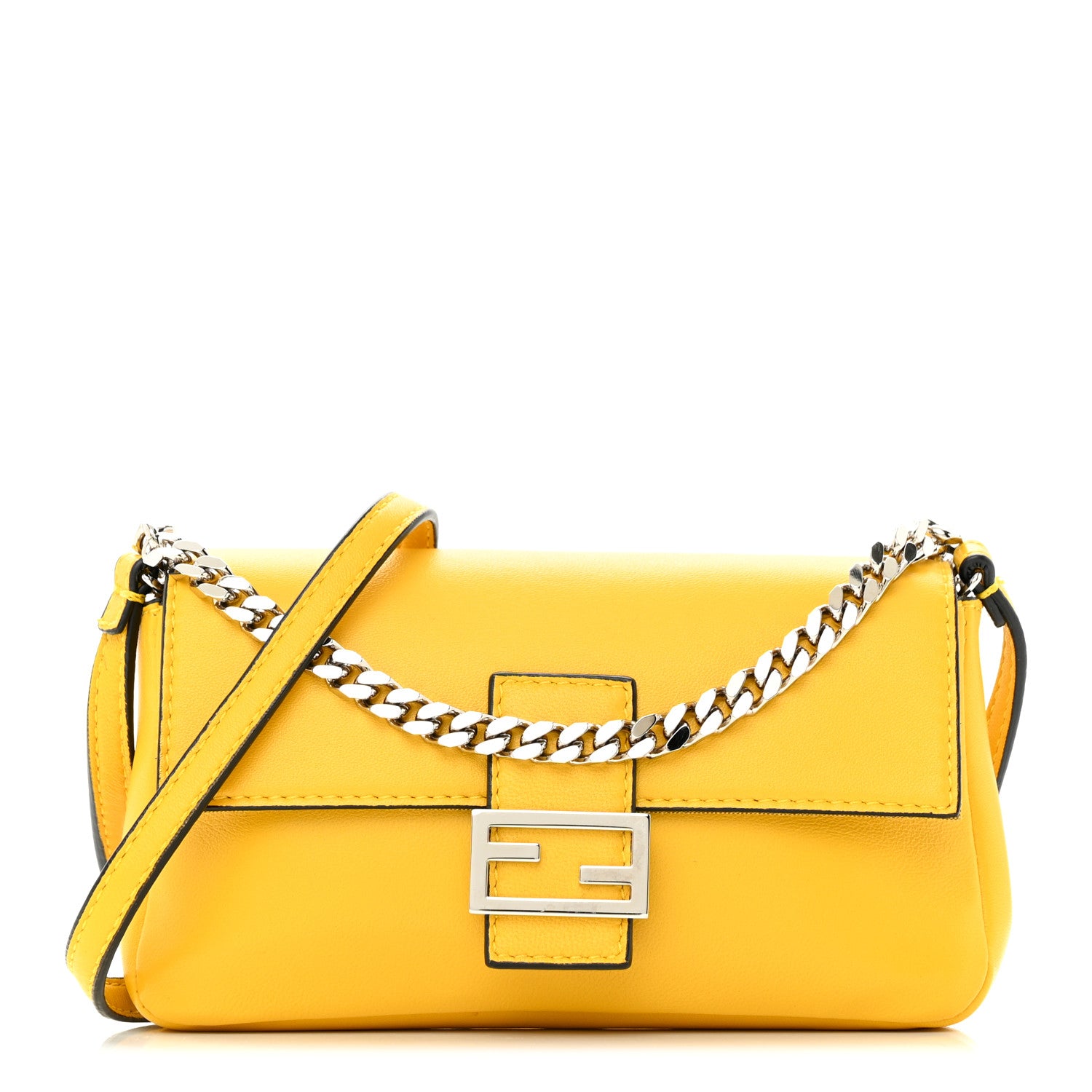 Fendi Nappa Micro Baguette Sunflower 1 of 14