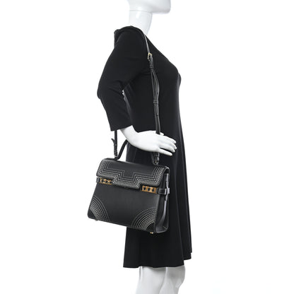 Delvaux Calfskin Stitch MM Tempete Satchel Black 2 of 10