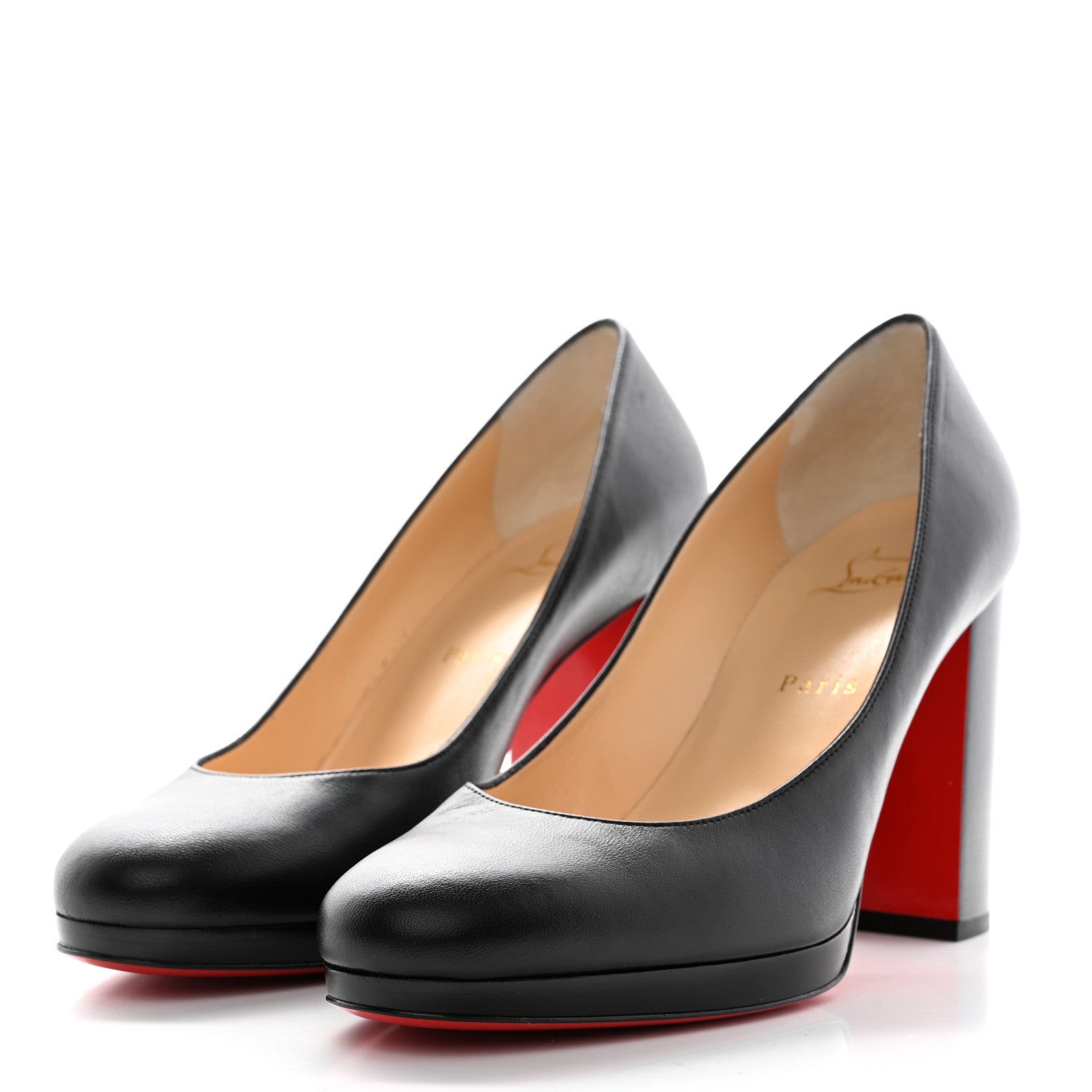 Christian Louboutin Nappa Kabetts 100 Pumps 39 Black Lucido 3 of 10