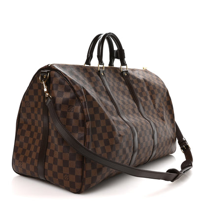 Louis Vuitton Damier Ebene Keepall Bandouliere 55 2 of 9