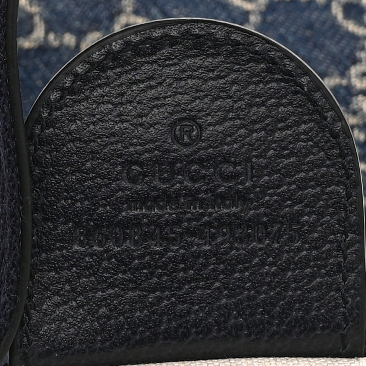 Gucci Denim GG Monogram Web Small Giglio Tote Blue White 7 of 11