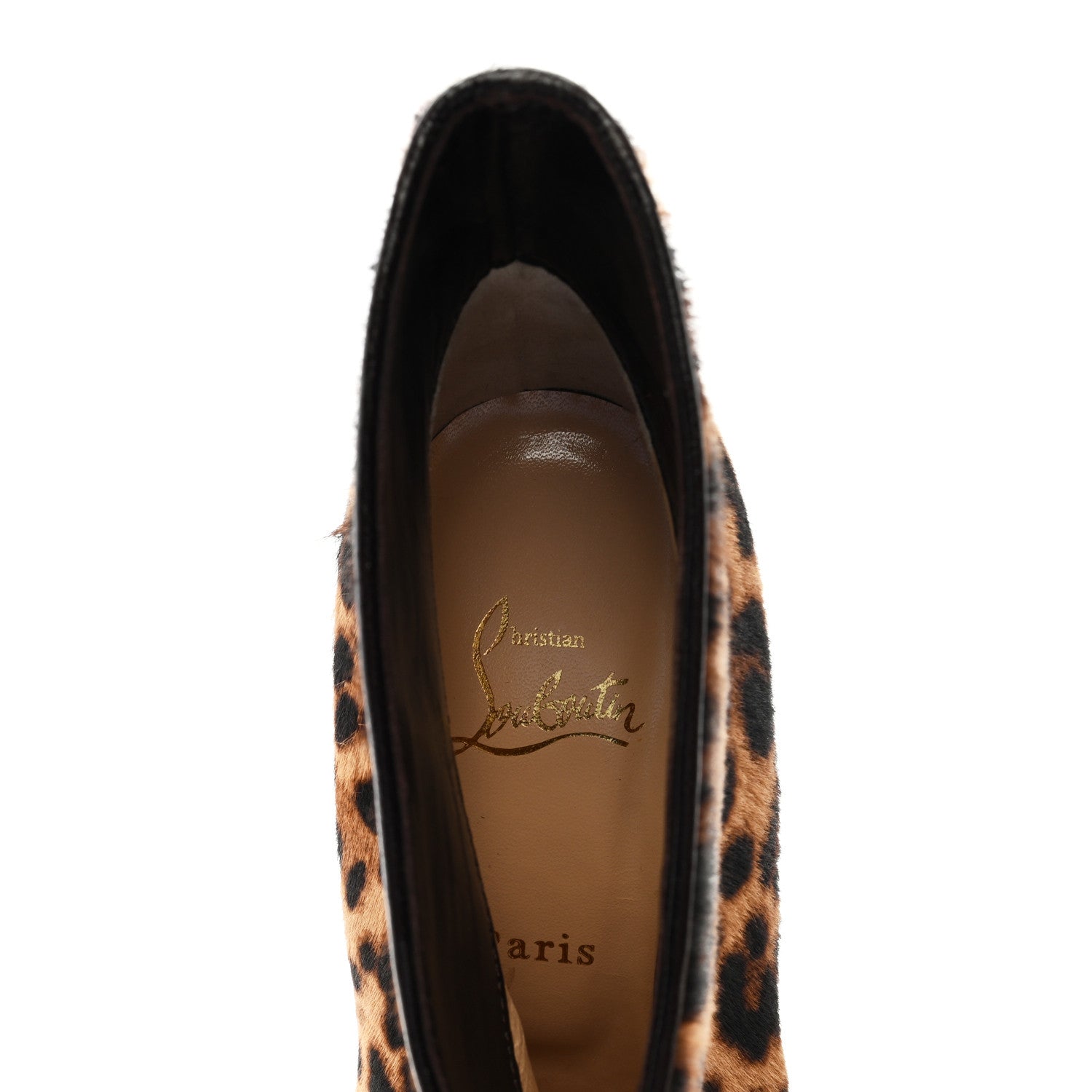 Christian Louboutin CHRISTIAN LOUBOUTIN Pony Hair Leopard Print Booty Ankle Boots 38.5 7 of 7