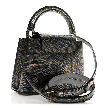 Louis Vuitton Lizard Capucines Mini Bleu Petrole 3 of 11