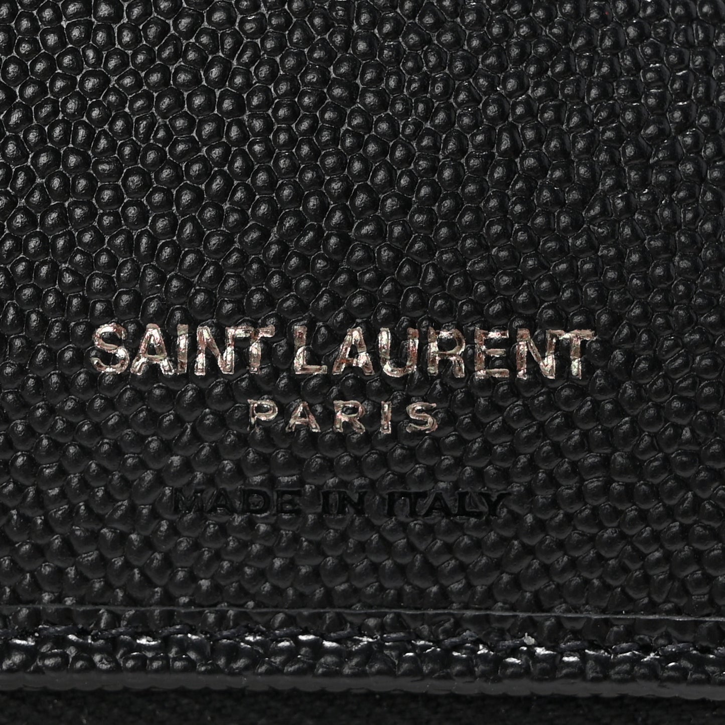 Grain De Poudre Matelasse Chevron Monogram Monochrome Compact Zip Around Wallet Black