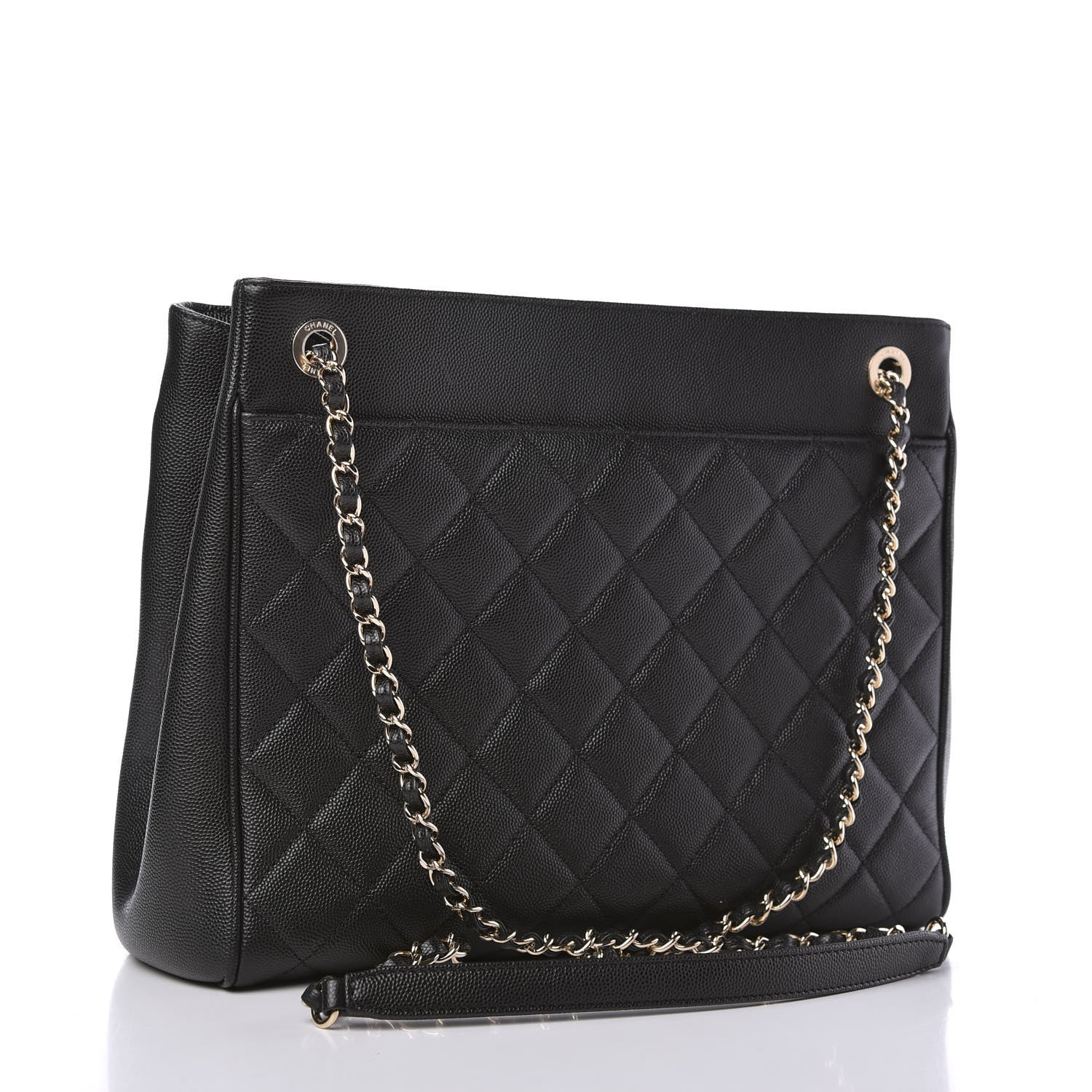 Chanel Caviar Quilted In Out Flap Shopping Tote Black 3 of 11