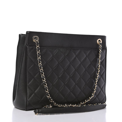 Chanel Caviar Quilted In Out Flap Shopping Tote Black 3 of 11