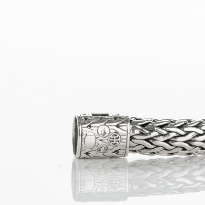 John Hardy Sterling Silver Pave Diamond Medium Classic Chain Clasp Bracelet 6 of 7