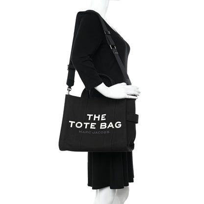Marc Jacobs Cotton Canvas Medium The Tote Bag Black 2 of 9