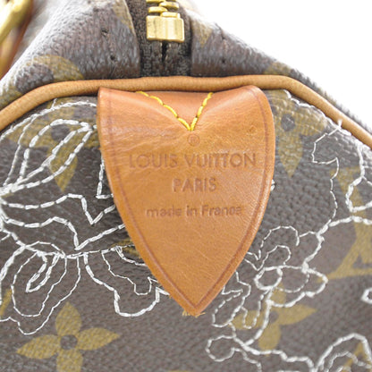 Louis Vuitton Monogram Dentelle Speedy 30 Silver 8 of 9
