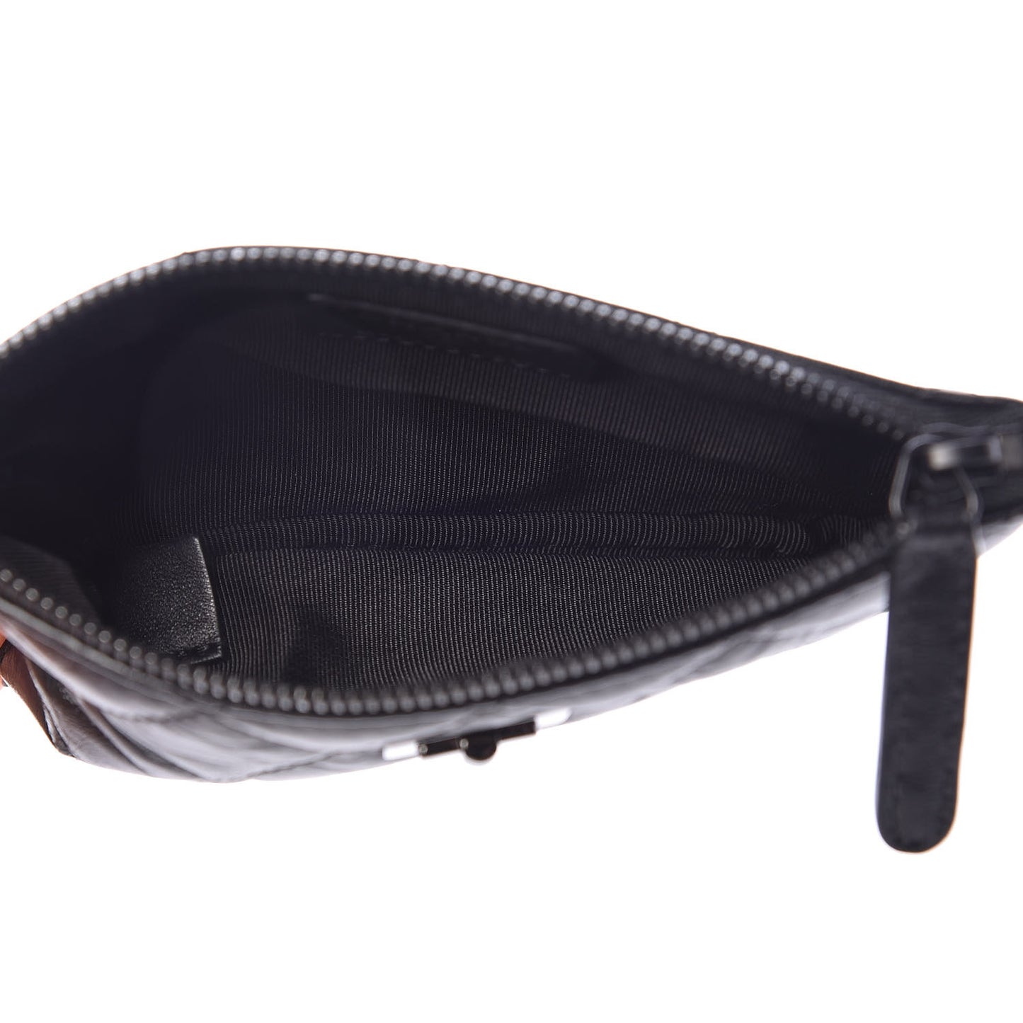 Aged Calfskin Quilted Reissue Cosmetic Case Black