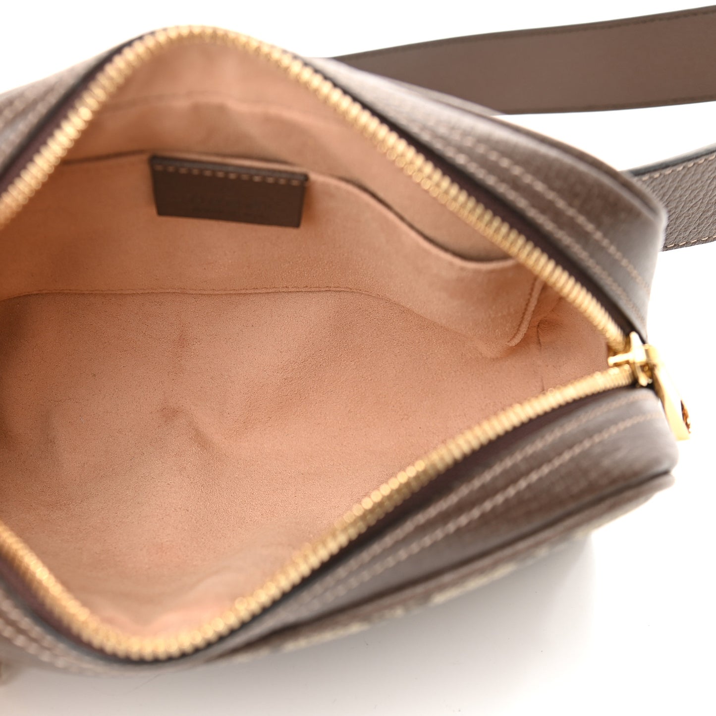 GG Supreme Monogram Web Small Ophidia Belt Bag 85 34 Dark Brown