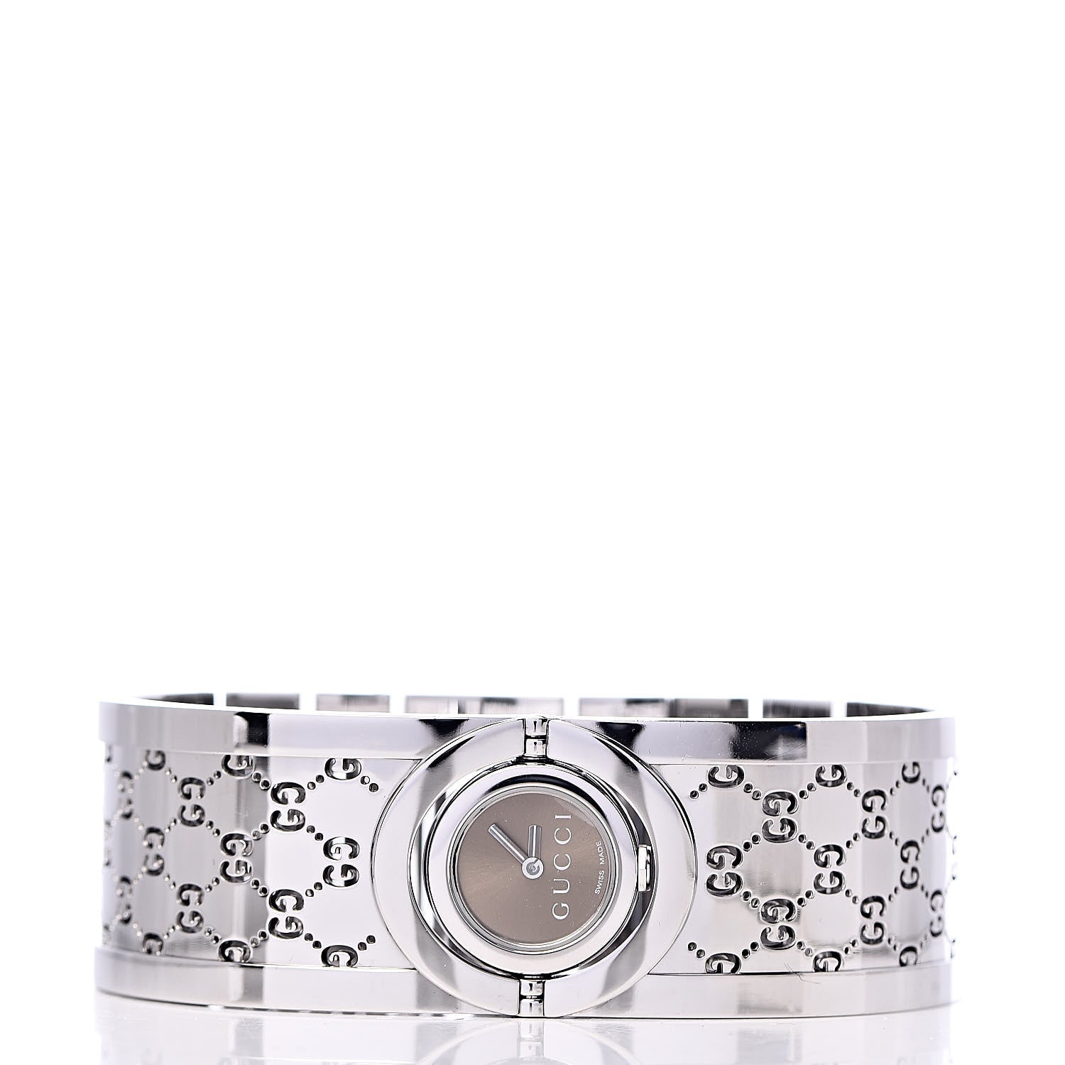 Gucci Stainless Steel 23mm Twirl Quartz Watch Brown 3 of 7