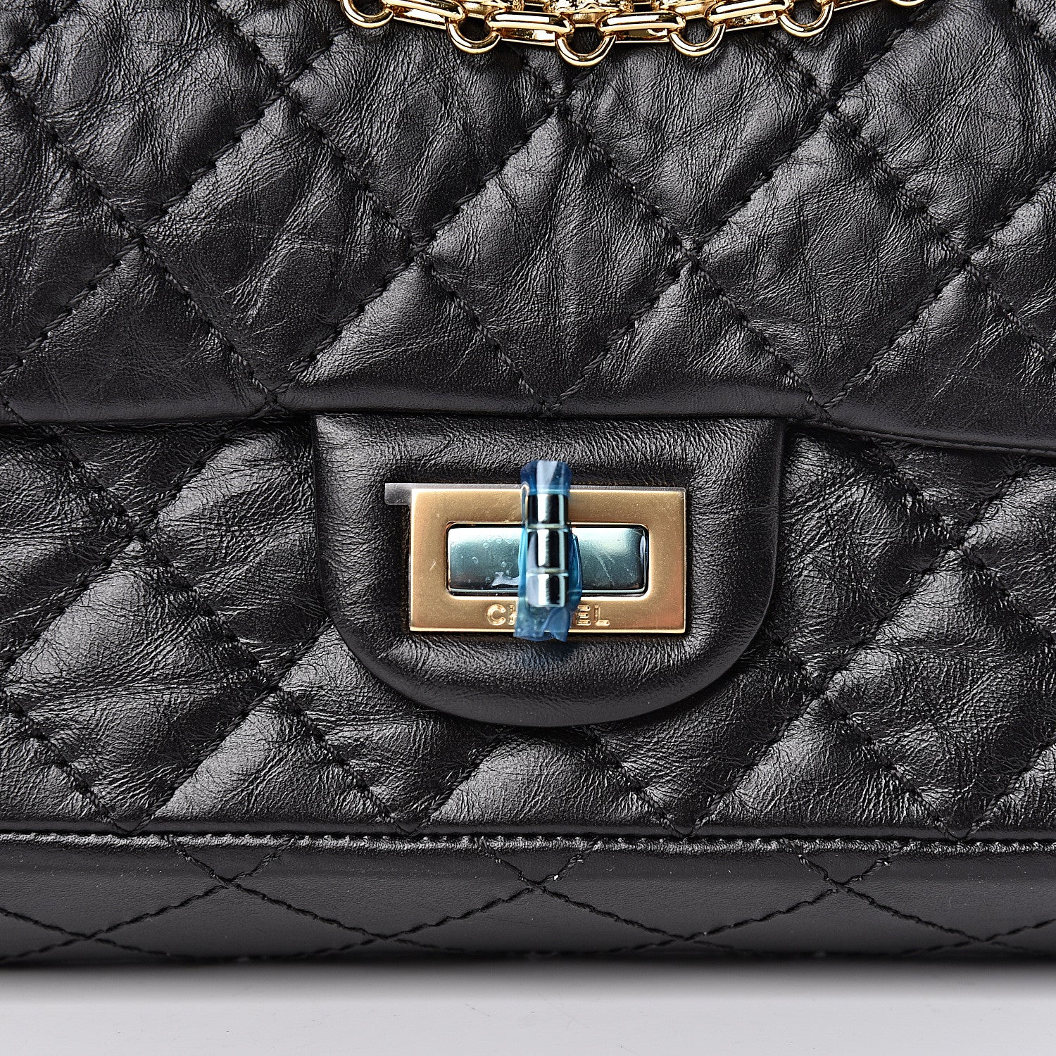 Chanel Aged Calfskin Quilted 2.55 Reissue Mini Flap Black 8 of 11