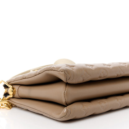 Louis Vuitton Lambskin Embossed Monogram Coussin PM Taupe 10 of 12