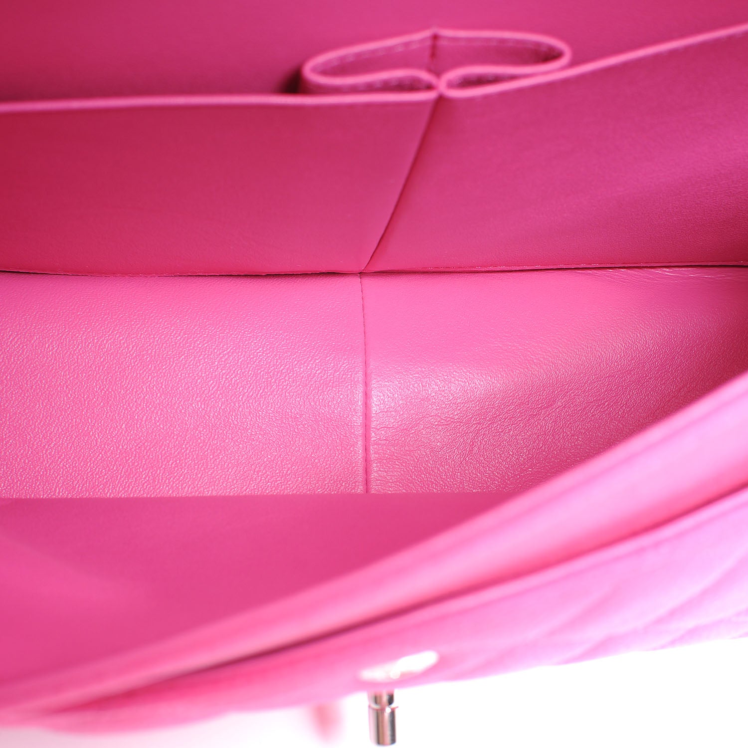Chanel Iridescent Caviar Maxi Double Flap Hot Pink 8 of 9