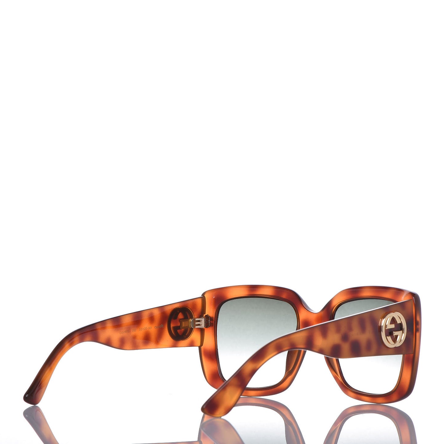 Acetate Square Frame Sunglasses GG0141S Tortoise