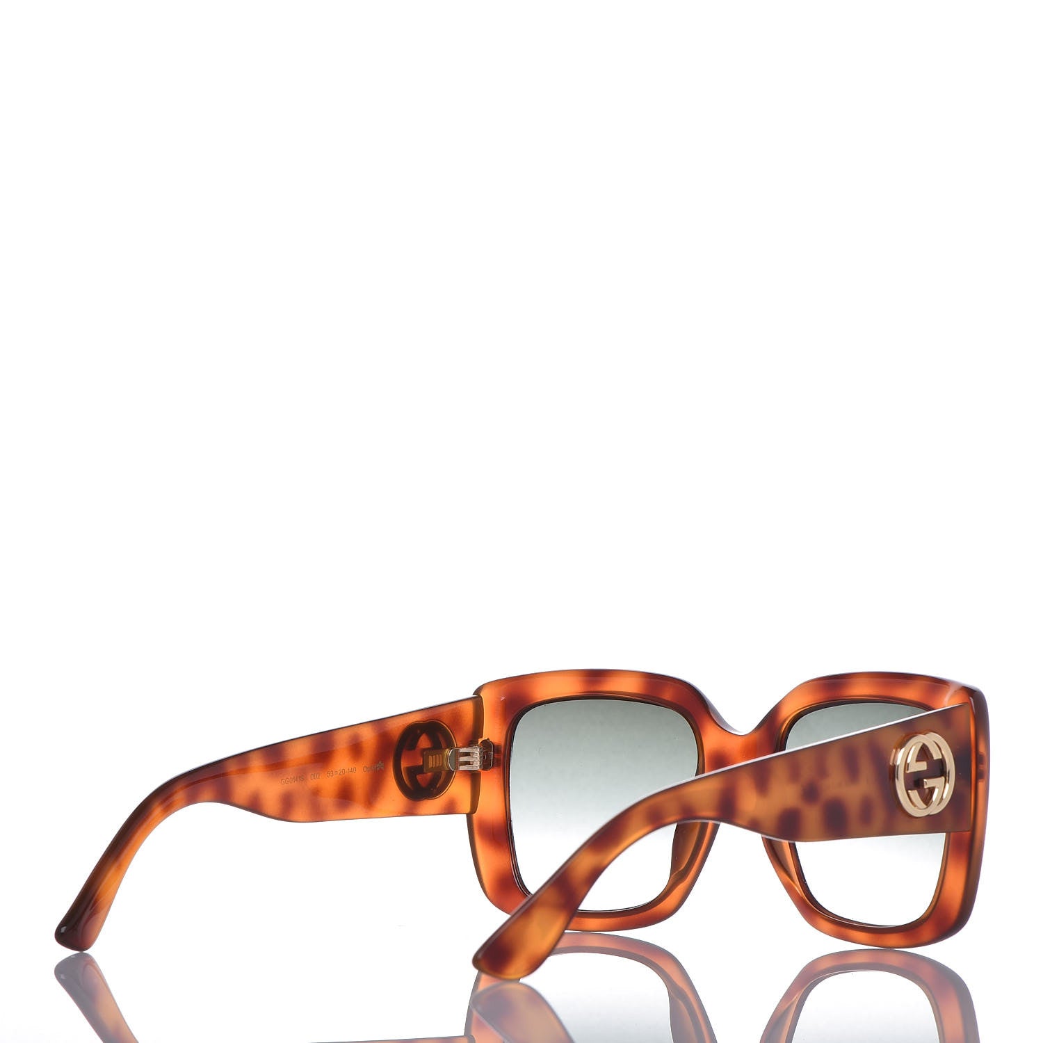 Gucci Acetate Square Frame Sunglasses GG0141S Tortoise 3 of 7