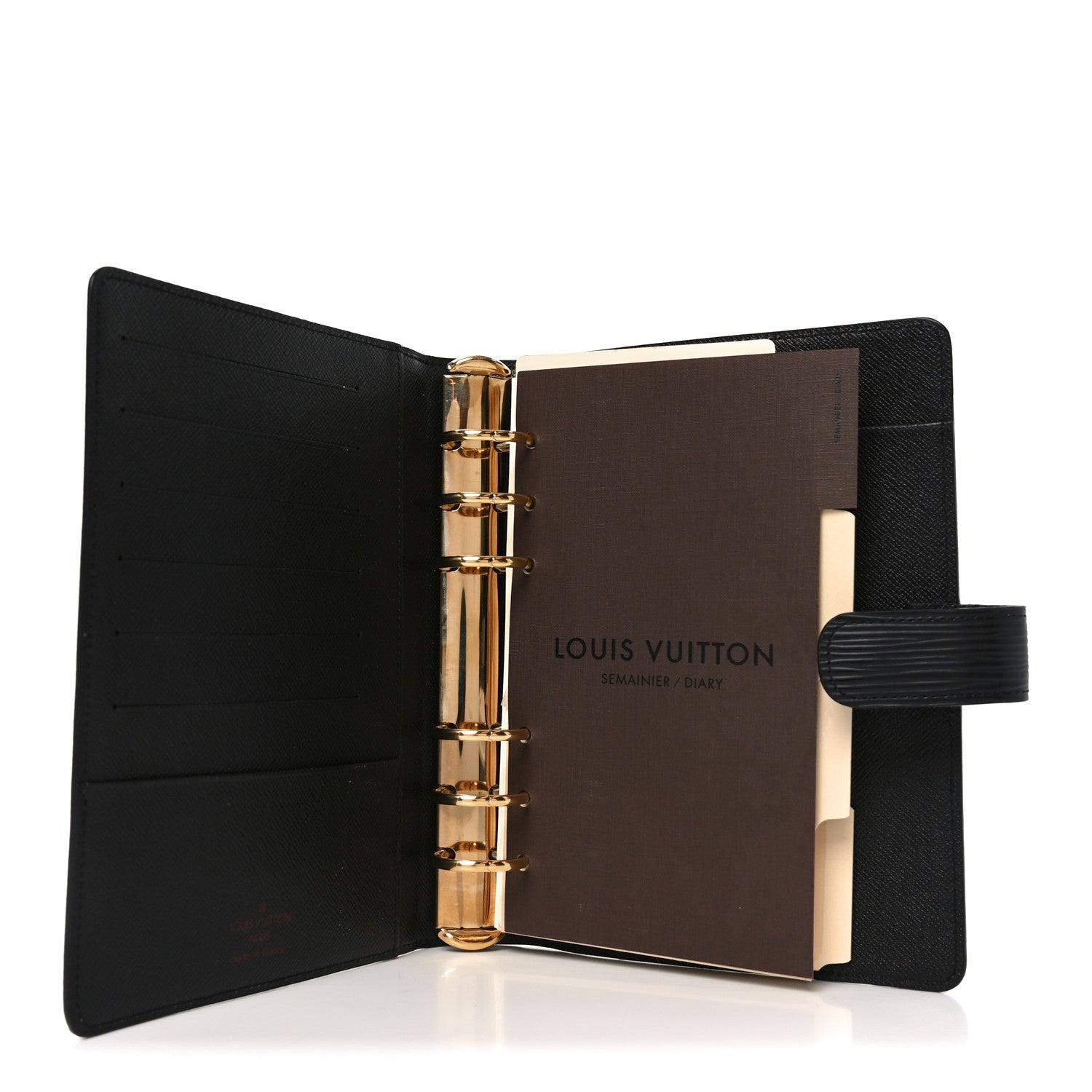 Louis Vuitton Epi Medium Ring Agenda Cover Black 5 of 6